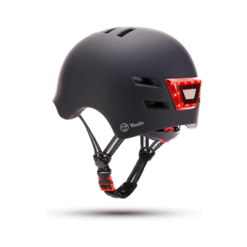 Casco Homologado con LED Frontal y Trasera - Color Negro - Talla M (52-58cm) - Protección y Visibilidad para Patinetes y Bicicletas - Diseño Ligero y Ergonómico