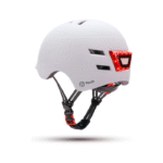 Casco Homologado con LED Frontal y Trasero - Color Blanco - Talla M (52-58cm)- Protección y Visibilidad para Patinetes y Bicicletas - Ventilación Ajustable - Diseño Ligero y Ergonómico
