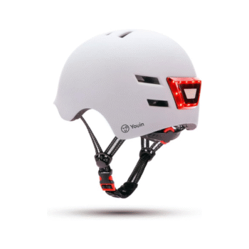 Casco Homologado con LED Frontal y Trasero - Color Blanco - Talla M (52-58cm)- Protección y Visibilidad para Patinetes y Bicicletas - Ventilación Ajustable - Diseño Ligero y Ergonómico